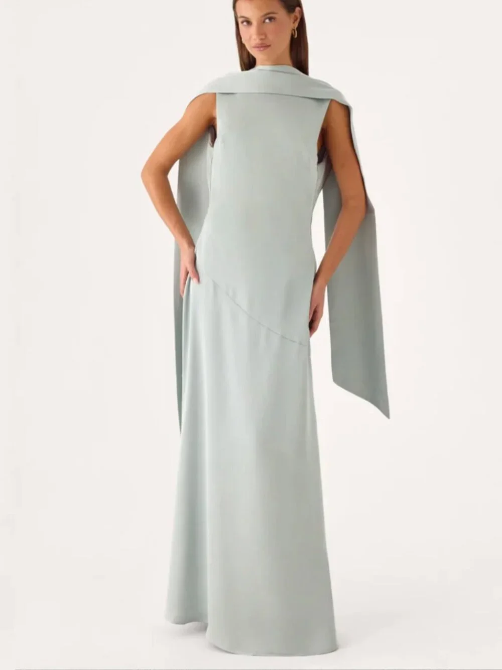 Line by Line Maxi Dress Sage - Picture 3 of 5